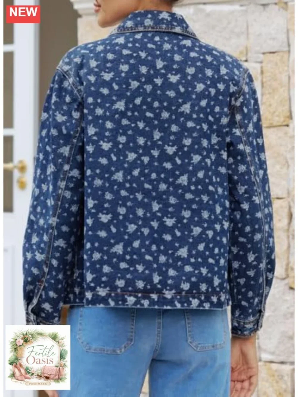 Women's Stretchy Denim Trucker Jacket Button Down Long Sleeve Casual Shacket